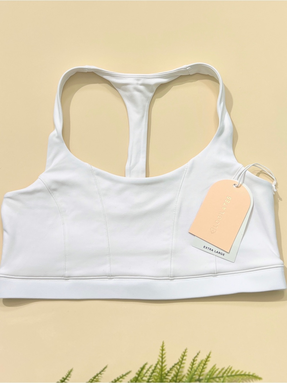 Blogilates Princess Bra Size XL White NWT